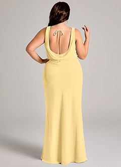 Azazie Rylina Bridesmaid Dresses Butter Mermaid Pleated Chiffon Dress image11