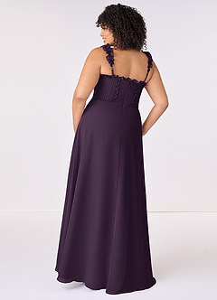Barbie ♥ Azazie Bridesmaid Dresses Plum A-Line Sweetheart Neckline Chiffon Dress image7