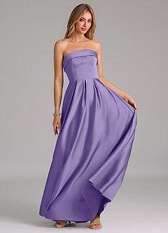 Azazie Lucienne Bridesmaid Dresses Tahiti A-Line Strapless Stretch Satin Convertible Dress image5