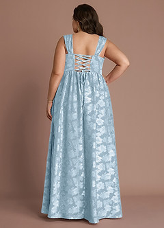 Hazel Powder Blue Pleated Maxi Dress image10