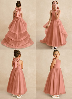 Azazie Bev Flower Girl Dresses MAI TAI A-Line Convertible Tulle Dress image2