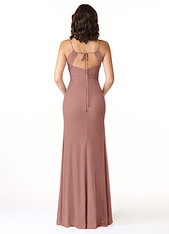 Azazie Reneya Bridesmaid Dresses Cedar Rose Mermaid Bow Mesh Dress image2