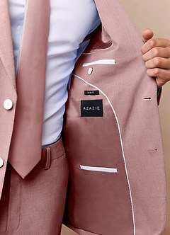 front James Dusty Rose Structured Stretch 3-piece suit