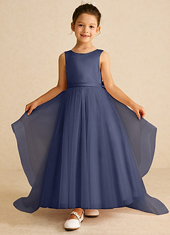 Azazie Pumpkin Flower Girl Dresses Stormy A-Line Convertible Tulle Dress image2