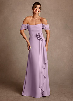 Azazie Amherst Mother of the Bride Dresses Wisteria A-Line Off the Shoulder Chiffon Dress image1
