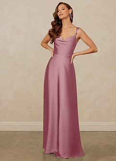 Christian Siriano Bridal for Azazie 1001 Bridesmaid Dresses Vintage Mauve A-Line Sweetheart Neckline Stretch Satin Dress image3
