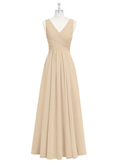 Azazie Flora Bridesmaid Dresses A-Line Pleated Chiffon Floor-Length Dress image7