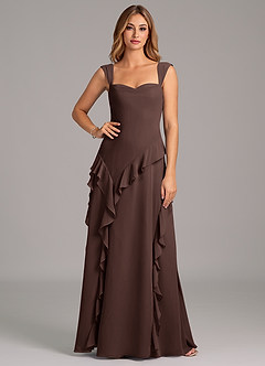 Azazie Sloane Bridesmaid Dresses Ganache A-Line Sweetheart Neckline Chiffon Dress image5