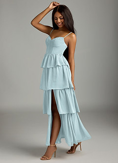 Azazie Kaiden Bridesmaid Dresses Mist A-Line Sweetheart Neckline Chiffon Dress image4