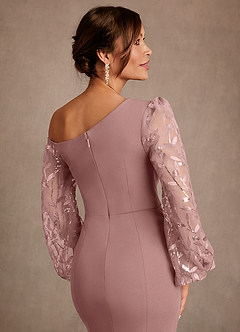 Azazie Cathleen 신부의 어머니 드레스 쉬스 레이스 플로어 길이 드레스 image6