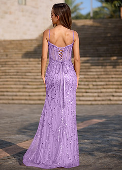 Dazzle Lilac Mermaid Prom Dress image2