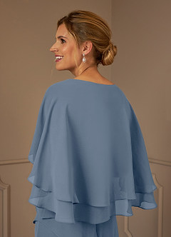 Azazie OHara Mother of the Bride Dresses Twilight A-Line V-Neck Chiffon Dress image7