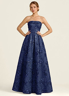 Iriseam Marine Robe de bal brodée de sequins image4