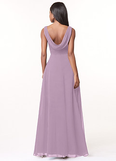 Azazie Karina Bridesmaid Dresses Wisteria A-Line Pleated Chiffon Dress image2