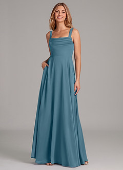 Azazie Shaude Bridesmaid Dresses Bermuda A-Line Pleated Chiffon Dress image3