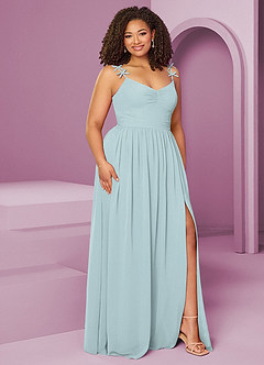 Barbie ♥ Azazie Bridesmaid Dresses Mist A-Line Pleated Chiffon Dress image5