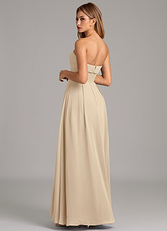 Azazie Lucienne Jurken voor bruidsmeisjes Converteerbaar Jurk van Chiffon met A-Lijn Strapless Champagne image2