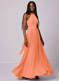 Barbie ♥ Azazie Bridesmaid Dresses Sunset A-Line Pleated Chiffon Dress image5