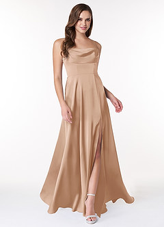Azazie Clove Stretch Satin Dress Final Sale  image3
