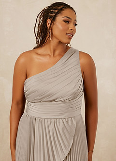 Christian Siriano Bridal for Azazie 1008 Bridesmaid Dresses Frost A-Line One Shoulder Stretch Satin Dress image12