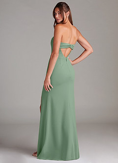Azazie Leonis Bridesmaid Dresses Matcha Sheath Strapless Stretch Crepe Convertible Dress image3