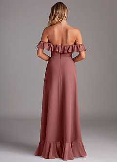 Azazie Lyra Bridesmaid Dresses Amethyst A-Line Chiffon Convertible Dress image7