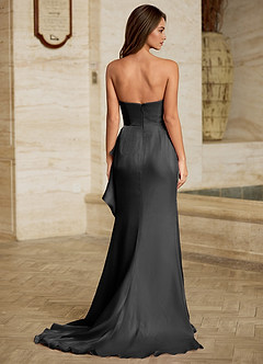 Liorah Black Strapless Prom Dress image7