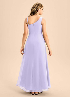 Azazie Brooke Junior Lilac A-Line Side Slit Chiffon Dress image2