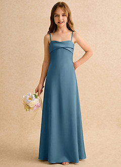 Azazie Mirabella Girls Formal Flower Girl Dresses Bermuda Sheath Sweetheart Neckline Stretch Satin Dress image5