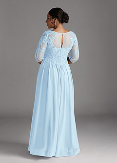 Azazie Harriet Mother of the Bride Dresses Sky Blue A-Line Scoop lace Mesh Dress image11