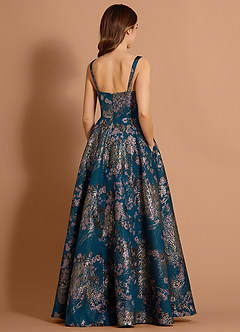 Arielle Teal Floral Maxi Dress image2