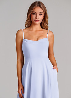 Azazie Elle Bridesmaid Dresses Lavender A-Line Pleated Chiffon Dress image6