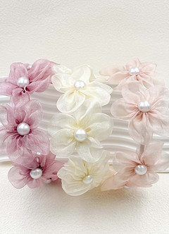 front Girls Mesh Flower Headband
