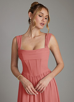 Azazie Caterina Kleider zum Anprobieren zu Hause A-Linie Korsett Chiffon Kleid Agave image3