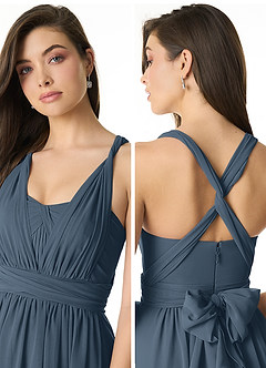 Azazie Olani Bridesmaid Dresses Neptune A-Line Off the Shoulder Chiffon Convertible Dress image5