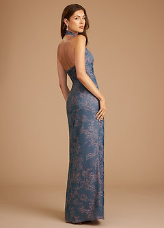 Azazie Jemma Bridesmaid Dresses Periwinkle Blossom Sheath Pleated Blossom Dress image6