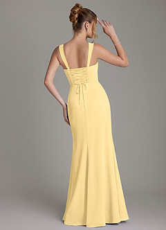 Azazie Agustina Bridesmaid Dresses Butter Mermaid Corset Chiffon Dress image7