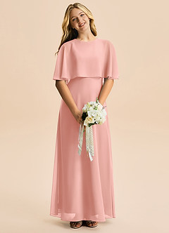 Azazie Maris Junior Abito A-Line in Chiffon Rosetta image4