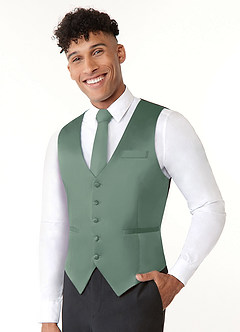 front Modern Matte Satin Vest