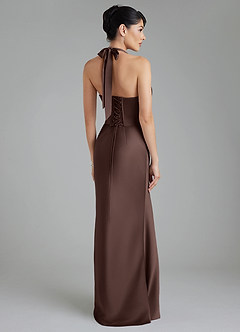 Azazie Torrance Bridesmaid Dresses Ganache Mermaid Corset Stretch Satin Dress image8