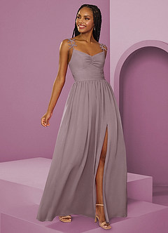 Barbie ♥ Azazie Bridesmaid Dresses Dusk A-Line Pleated Chiffon Dress image7