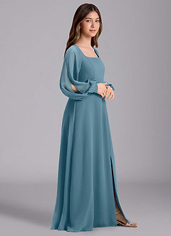 Azazie Bondi Junior Robe Trapèze en Mousseline de soie Blouson Bermude image4