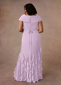Azazie Bailora Mother of the Bride Dresses Frosted Lilac Mermaid Ruched Chiffon Dress image8