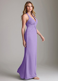 Azazie Valerie Bridesmaid Dresses Tahiti Mermaid Pleated Chiffon Dress image4