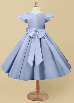 Azazie Jewel Blumenmädchenkleider Ballkleid Plissee Matte Satin Kleid Eis image5