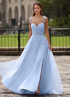 Dreamscape Azul Cielo Vestido de fiesta de corte A image3