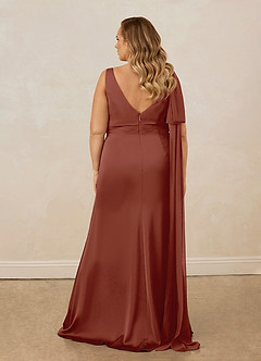 Christian Siriano Bridal for Azazie 1011 Bridesmaid Dresses Auburn Mermaid Bow Stretch Satin Dress image19