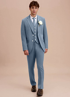 front Ethan Dusty Blue Refined Weave Suit Jacket