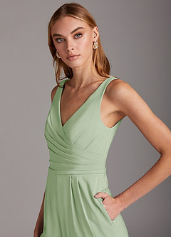 Azazie Ida Brudtärnklänningar Jumpsuit av i Stretch chiffong Plisserad image8