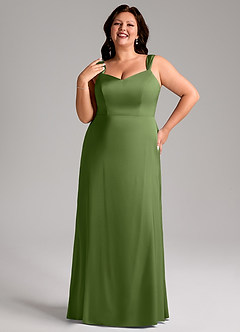 Azazie Denice Bridesmaid Dresses Juniper Sheath Pleated Stretch Satin Dress image10